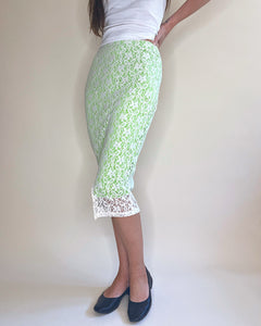 90’s lace rhinestone skirt