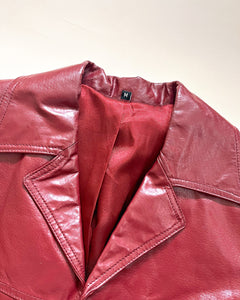 Bordeaux 90’s classic leather jacket