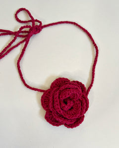 Crochet rose choker (multiple colors)