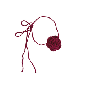 Crochet rose choker (multiple colors)