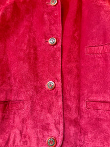 Cherry leather jacket