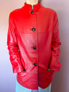Red biker jacket