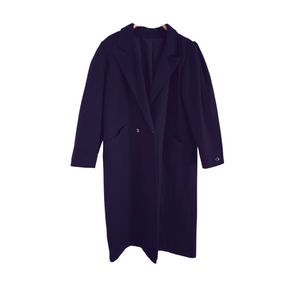 Relaxed navy wool coat