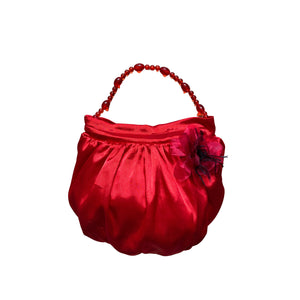 Red satin bag