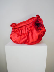 Red satin bag