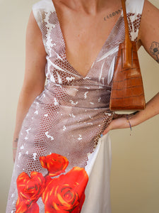 Graphic rose dress